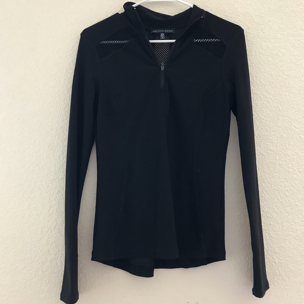 Saks Fifth Avenue black workout jacket